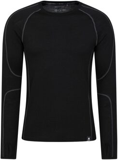 Heren Asgard Merino Wol Base Layer Set (Zwart) - maat