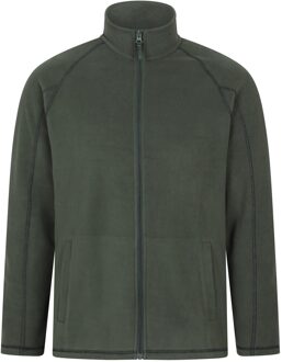 Heren Ashbourne fleecejas met volledige rits (Kaki Groen)