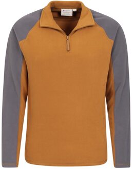 Heren Ashbourne II Half Zip Fleece Top (Mosterd) Mosterdgeel
