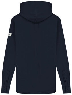 Heren atelier hooded shirt Blauw - M