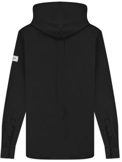 Heren atelier hooded shirt Zwart - M
