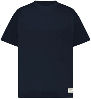 Heren Atelier T-Shirt Blauw Flaneur Homme , Blue , Heren - Xl,L,M,S