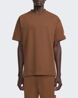 Heren atelier t-shirt Bruin - XL