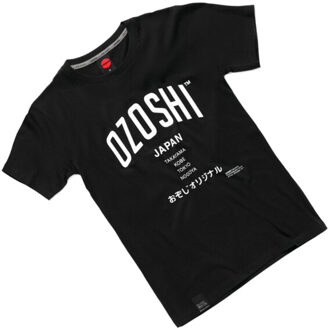 Heren atsumi katoenen t-shirt Zwart - XL