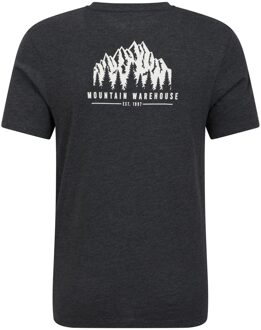 Heren Avontuur Organisch T-Shirt (Houtskool) - maat