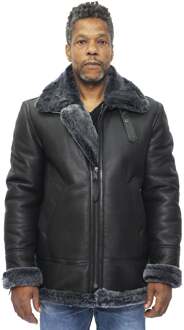 Heren B3 Aviator vliegende schapenvachtjas-Alhambra Zwart - 3XL