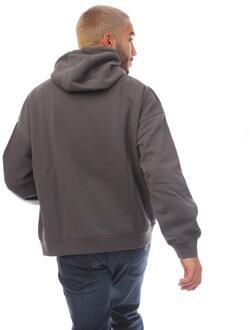 Heren Badged Basket Hoodie (Grijs) - maat XS