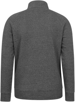 Heren Bamburgh Trui met halve rits (Houtskool) - 2XS