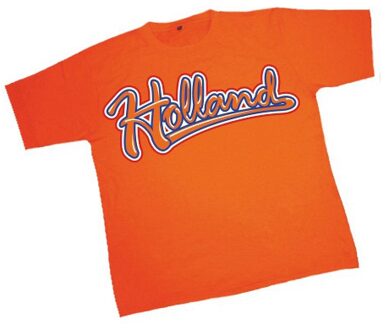 Heren baseball t-shirt oranje 3XL - Feestshirts