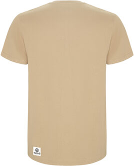 Heren Basic Oversize t-shirt met korte mouwen SPRBCO-002 - maat S Beige