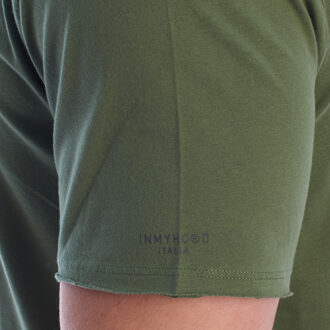 Heren Basis Katoenen T-shirt met Korte Mouwen HS24MTS03 - maat Groen