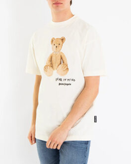 Heren bear in mind t-shirt - maat L Wit