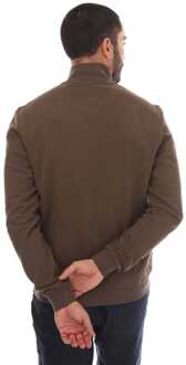 Heren Belstaff Katoenen Fleece Sweatshirt met Volledige Ritssluiting in Bruin - maat S