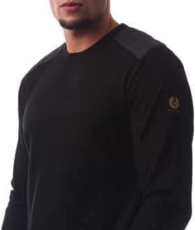 Heren Belstaff Kerringham Crewneck Sweatshirt in Zwart - maat