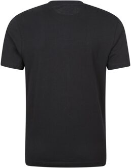 Heren Bergtoppen T-Shirt (Jet Zwart) - maat XS
