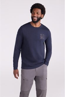 Heren Bergzicht T-Shirt (Donkerblauw)