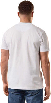 Heren Blauw Lijnen Massive Attack T-Shirt (Wit) - S