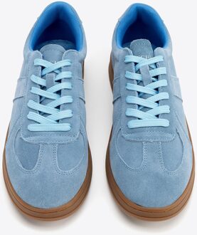 Heren Blauwe Suède Sneakers