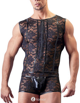 Heren body van bloemenkant, SJ2150298 - Maat: S