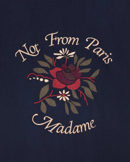 Heren bomber slogan rose - maat M Blauw