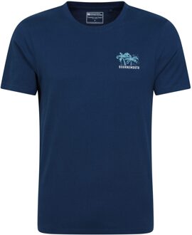 Heren Bournemouth Bedrukt Organisch T-Shirt (Marine) - maat M Navy