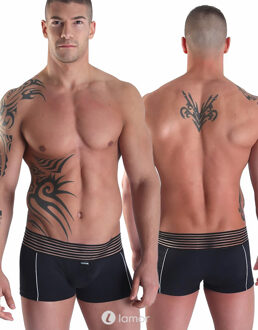 Heren boxer met witte bies - Maat: S