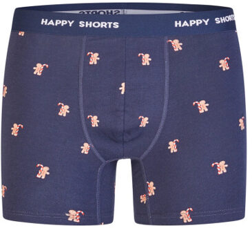 Heren boxershorts kerst 2-pack donkerblauw/grijs Veelkleurig - XXL