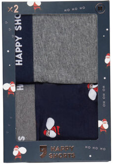 Heren boxershorts kerst print 2-pack santa Veelkleurig - XXL