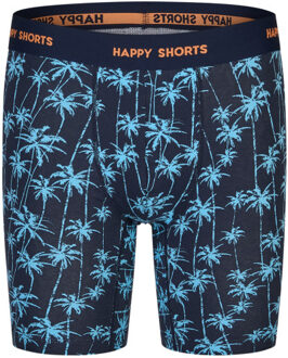 Heren boxershorts met lange pijpen boxer briefs blue palms print 2-pack Veelkleurig - XXL