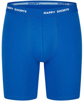 Heren boxershorts met lange pijpen boxer briefs neon lime groen/blauw - maat L Veelkleurig