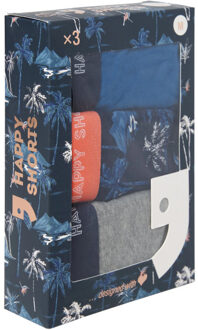 Heren boxershorts trunks palms 3-pack - maat XL Veelkleurig