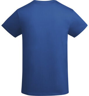 Heren breda effen t-shirt Blauw - XXXL