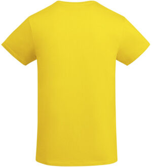 Heren breda effen t-shirt Geel - XXL / XXXL