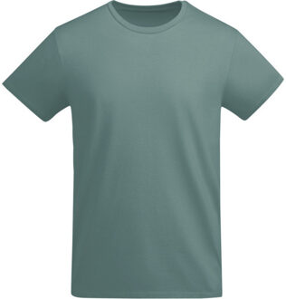 Heren breda effen t-shirt - maat S Groen