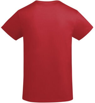 Heren breda effen t-shirt Rood - XXL / XXXL