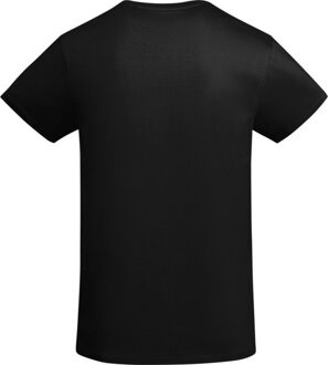 Heren breda effen t-shirt Zwart - XXL / XXXL