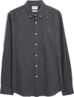 Heren Brewer Slim Shirt (Antraciet) Houtskool - L