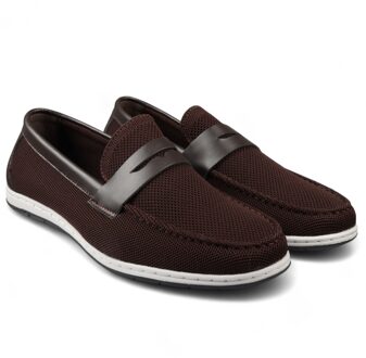 Heren Bruine Ademende Loafers Lichtgewicht Slip-On - EU 46