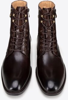 Heren Bruine Leren Enkellaarsjes