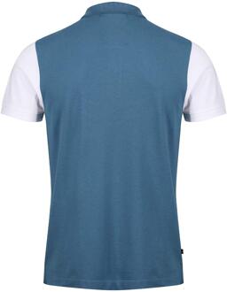 Heren Cala Mayor Chevron Poloshirt (Blauw/Wit/Zwart)