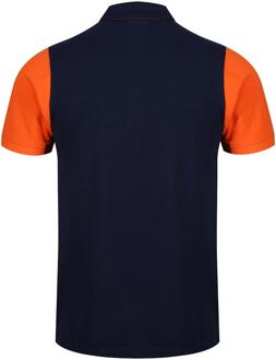 Heren Cala Mayor Chevron Poloshirt (Marine/Oranje/Wit) Navy
