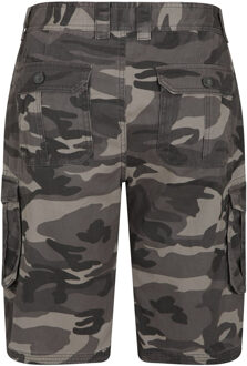 Heren Camo Cargo Shorts (Zwart) - maat Camouflage