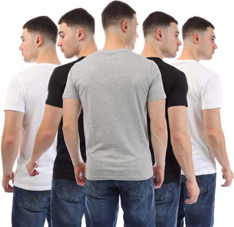 Heren Caplaz Mouw T-shirt met print (5-pack) (Veelkleurig) Groen - L