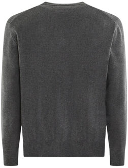 Heren cardigan lana cashmere Grijs