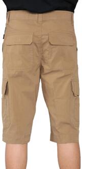 Heren cargo multi-pocket sneldrogende shorts in kaki