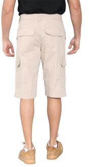 Heren cargo multi-pocket sneldrogende shorts in zand - 36 (Taille)