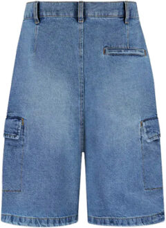 Heren cargo shorts jeans - maat S Blauw
