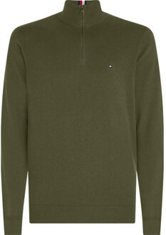 Heren Cashmere Blend Rits Hals Coltrui Tommy Hilfiger , Green , Heren - 2Xl,3Xl