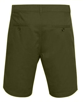 Heren Casual Chino Shorts (Olijf) - 2XL
