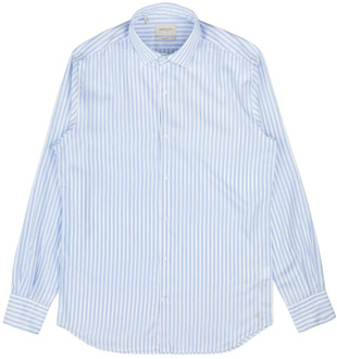 Heren Casual Overhemd Blauw/Wit Brooksfield , Multicolor , Heren - 2Xl,Xl,L,M,S,3Xl